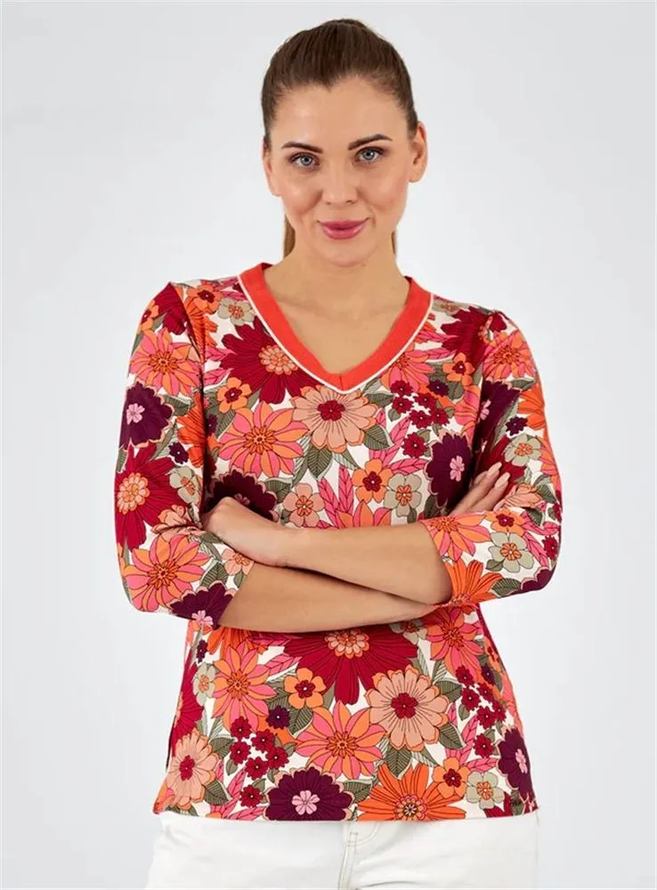 2587 2507 CAMISETA C/PICO MANGA 3/4