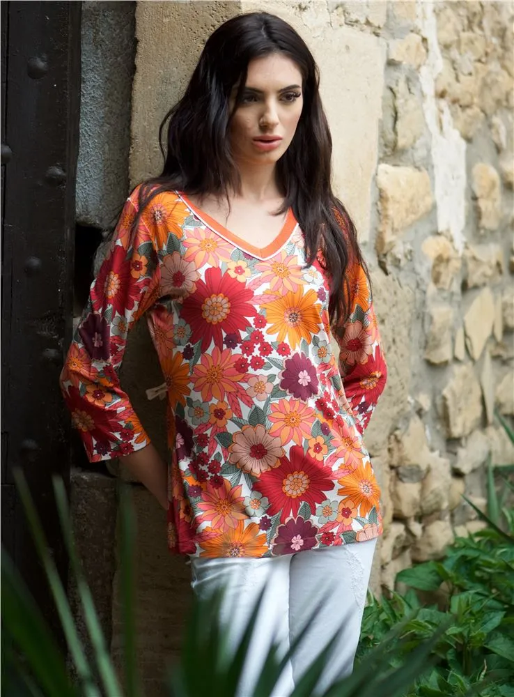 2587 2507 CAMISETA C/PICO MANGA 3/4