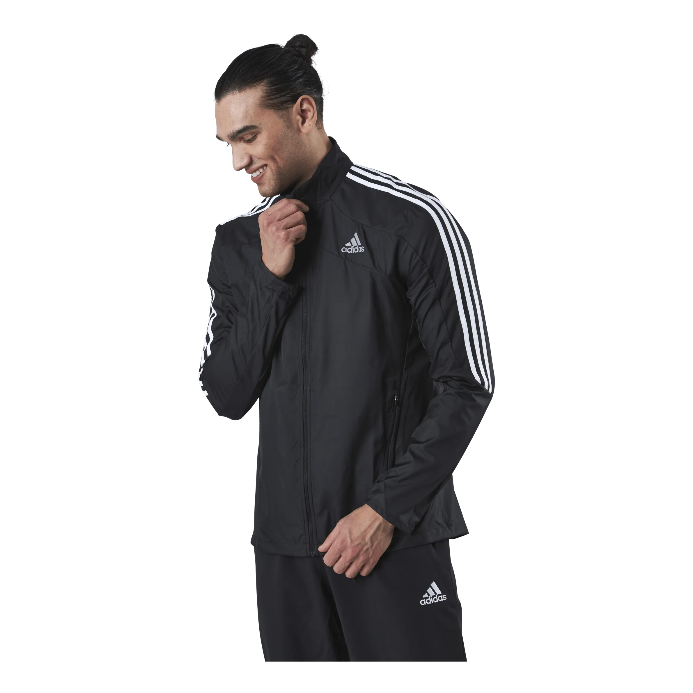 Adidas Adidas Marathon Jacket 3 Stripe Men Black / White