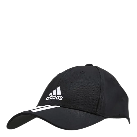 Adidas Baseball 3 Stripes Cap Cotton Twill Black / White / White