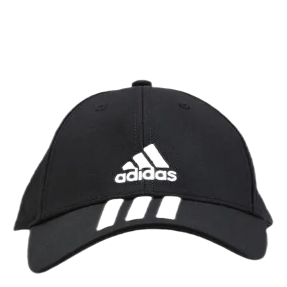 Adidas Baseball 3 Stripes Cap Cotton Twill Black / White / White