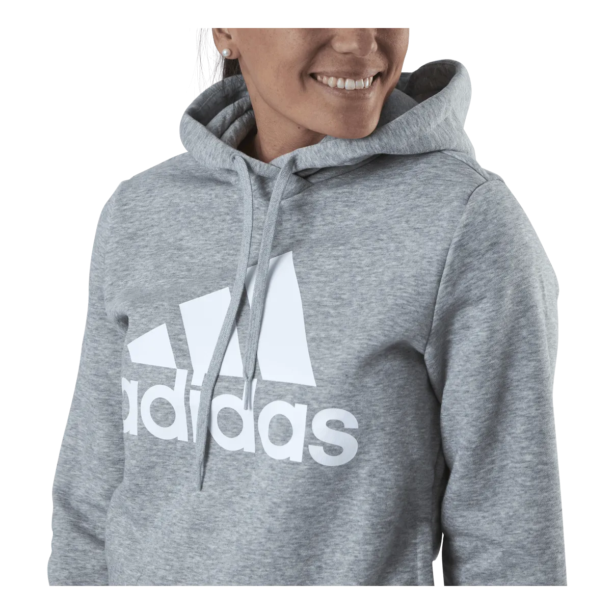 Adidas Essentials Hoodie Medium Grey Heather / White