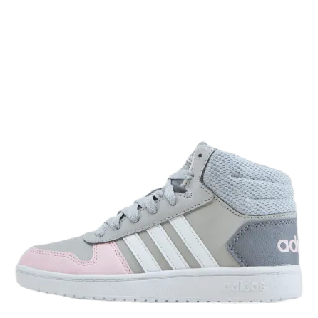 Adidas Hoops Mid 2.0 K Grey Two / Cloud White / Clear Pink