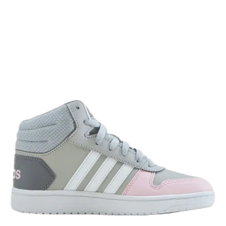 Adidas Hoops Mid 2.0 K Grey Two / Cloud White / Clear Pink