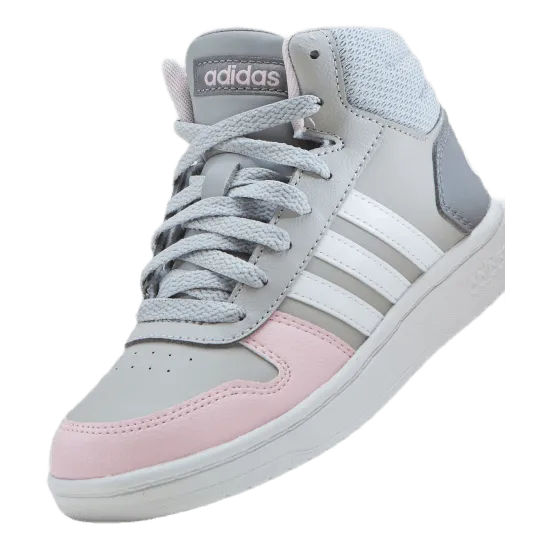 Adidas Hoops Mid 2.0 K Grey Two / Cloud White / Clear Pink