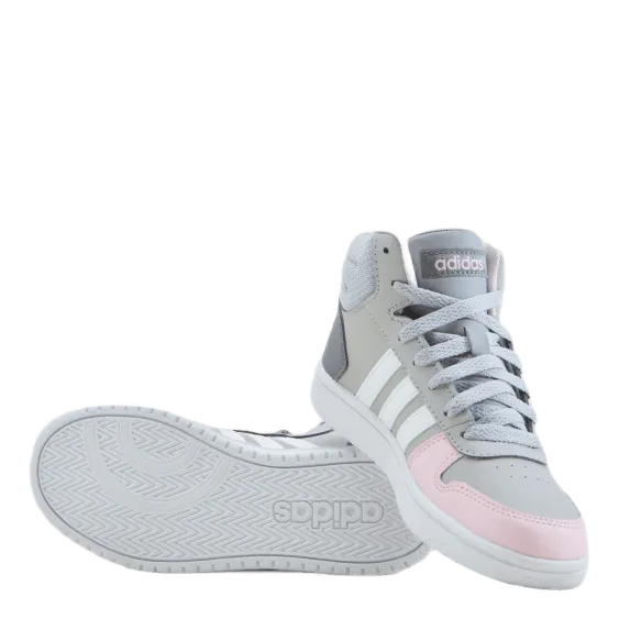 Adidas Hoops Mid 2.0 K Grey Two / Cloud White / Clear Pink
