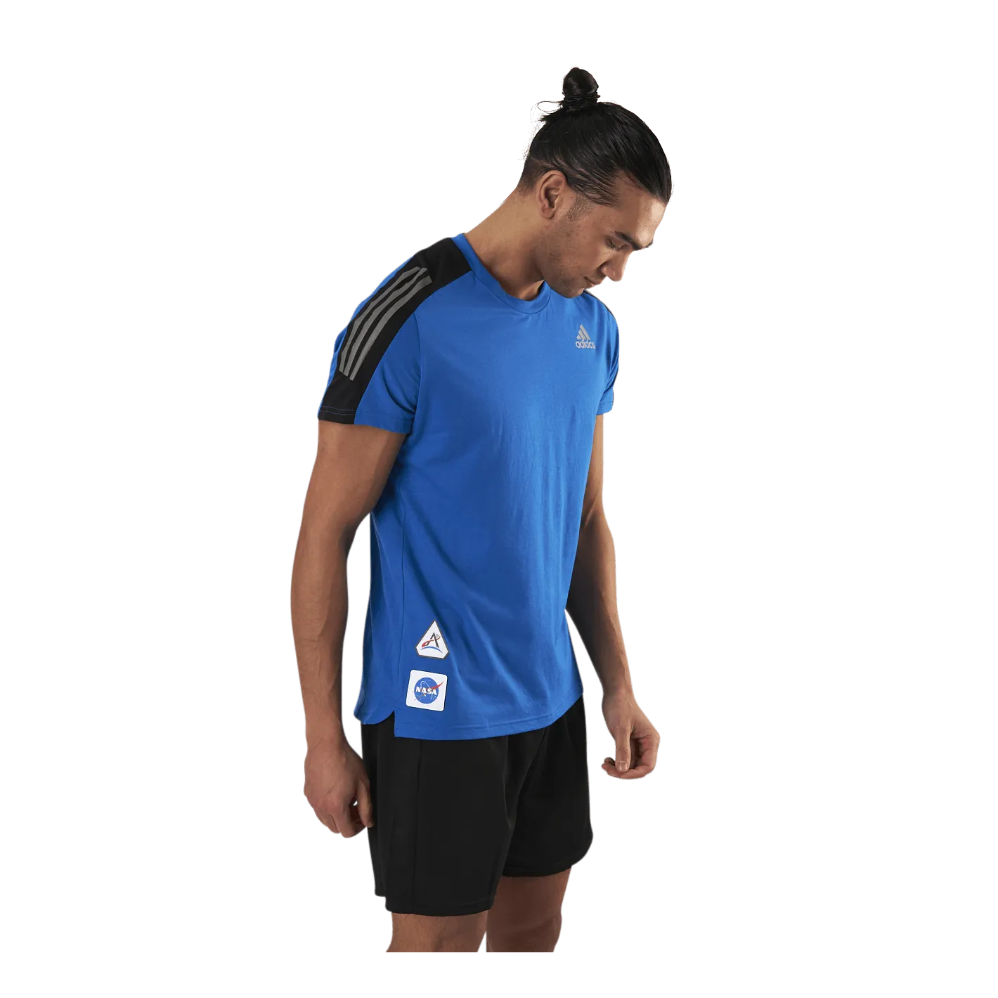 Adidas Run It Space Race Tee Soft M Football Blue