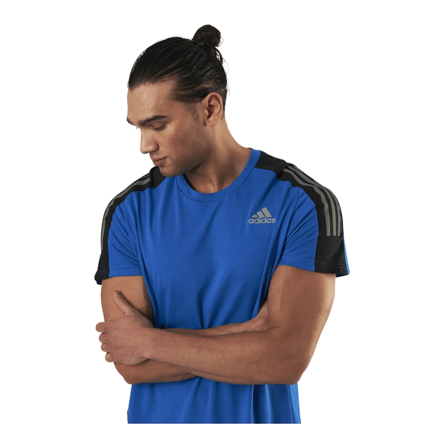 Adidas Run It Space Race Tee Soft M Football Blue