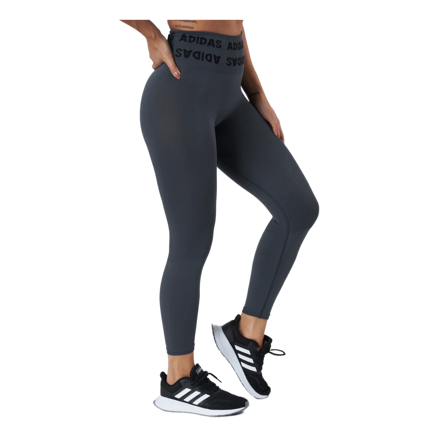 Adidas Training Branded Aeroknit 7/8 High Rise Tight Dgh Solid Grey