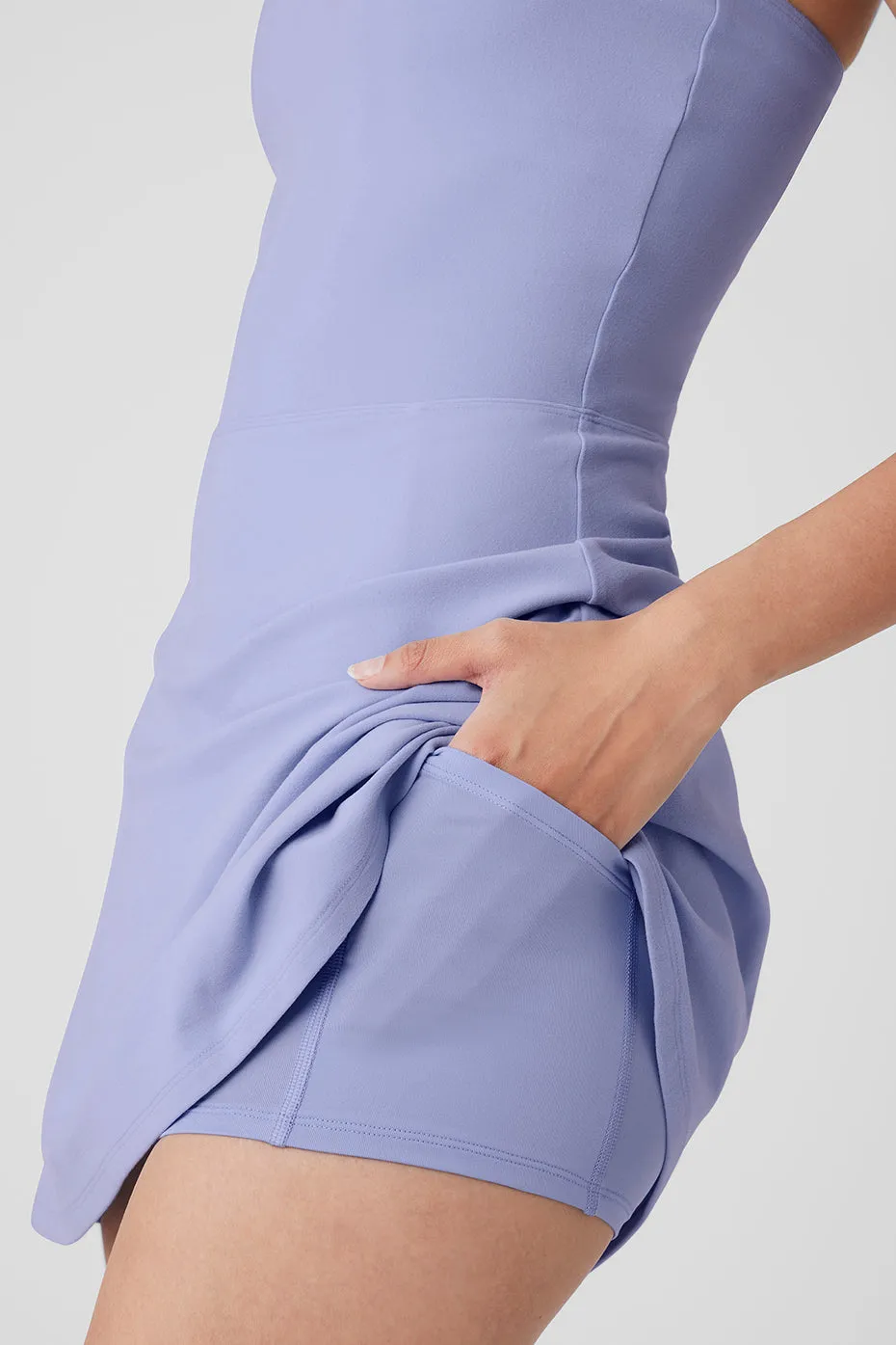 ALOSOFT COURTSIDE TENNIS DRESS  LILAC BLUE.