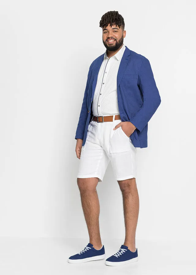 Americana de verano Azul oscuro jaspeado