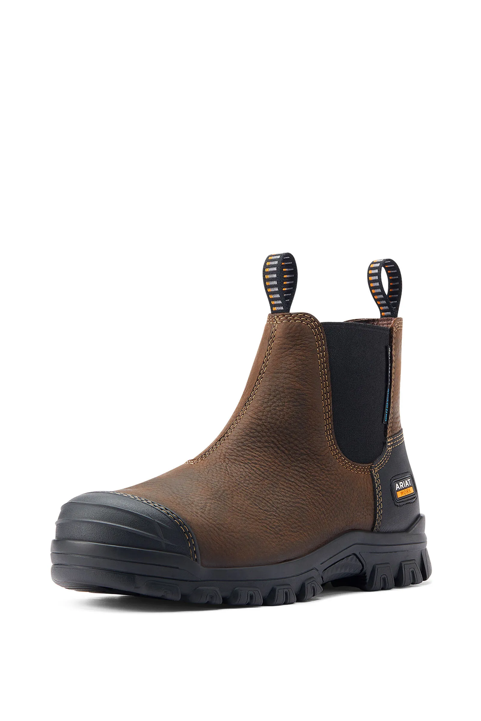 Ariat Botas de trabajo impermeables con punta de acero para hombre Treadfast Chelsea