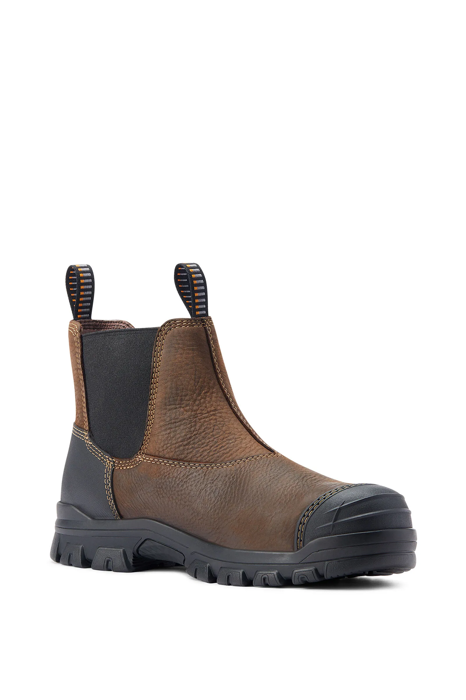 Ariat Botas de trabajo impermeables con punta de acero para hombre Treadfast Chelsea