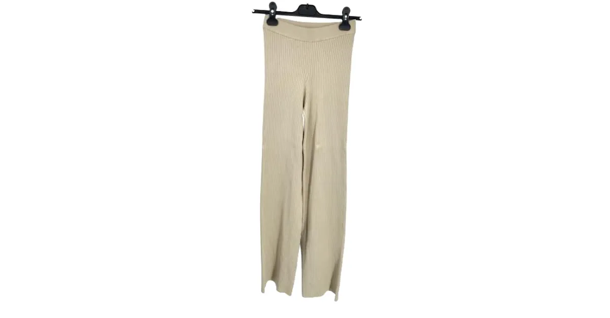 Autre Marque HENNE Pantalón T.Reino Unido 8 Viscosa Beige 