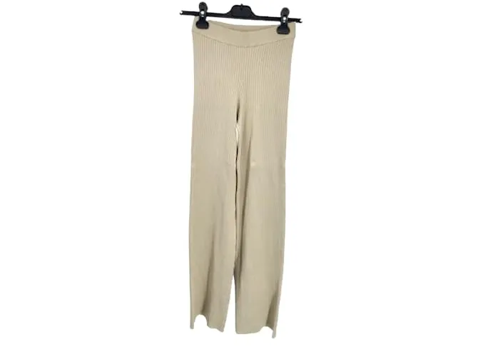 Autre Marque HENNE Pantalón T.Reino Unido 8 Viscosa Beige 