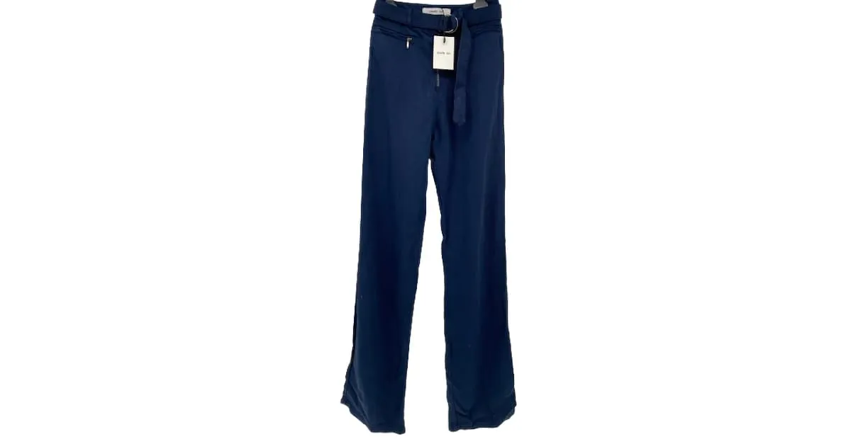 Autre Marque PEACHY DEN Pantalón T.Lino XS Internacional Azul 