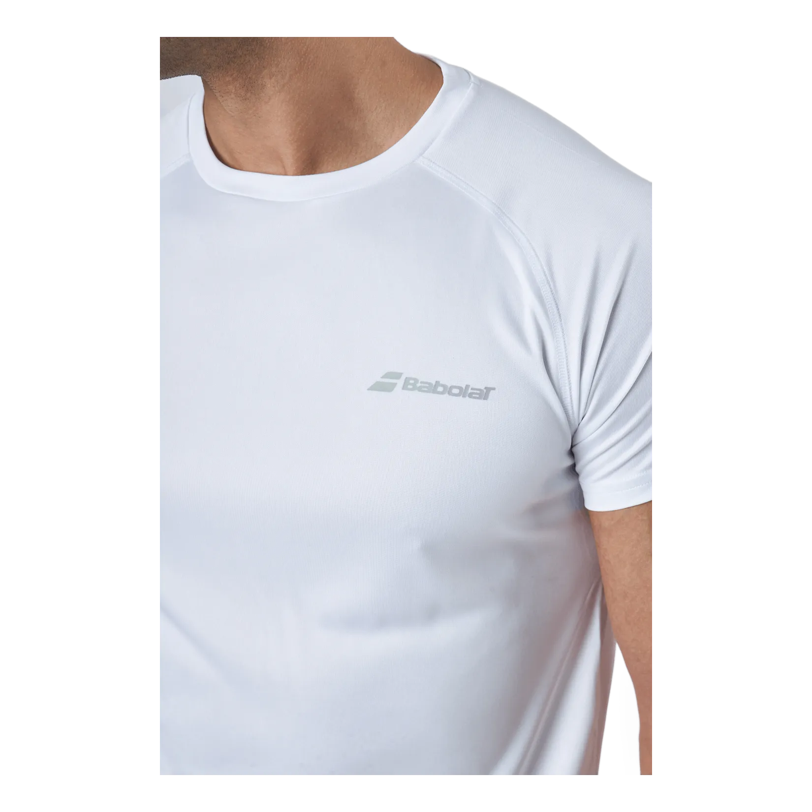 BABOLAT TSHIRT PLAY CREW NECK WHITE