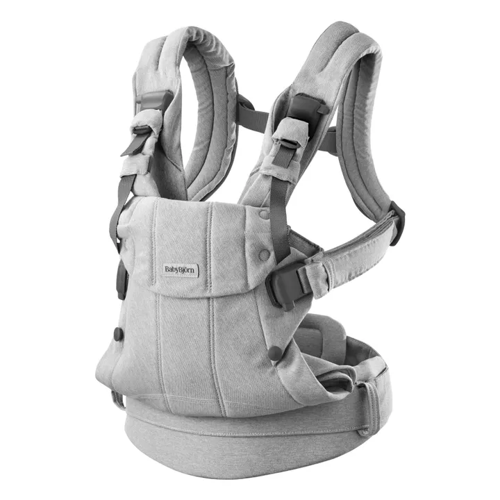 BabyBjörn Mochila porta bebé Harmony de punto jaspeado | Gris Claro