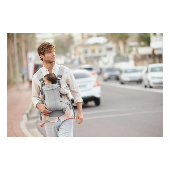 BabyBjörn Mochila porta bebé Harmony de punto jaspeado | Gris Claro