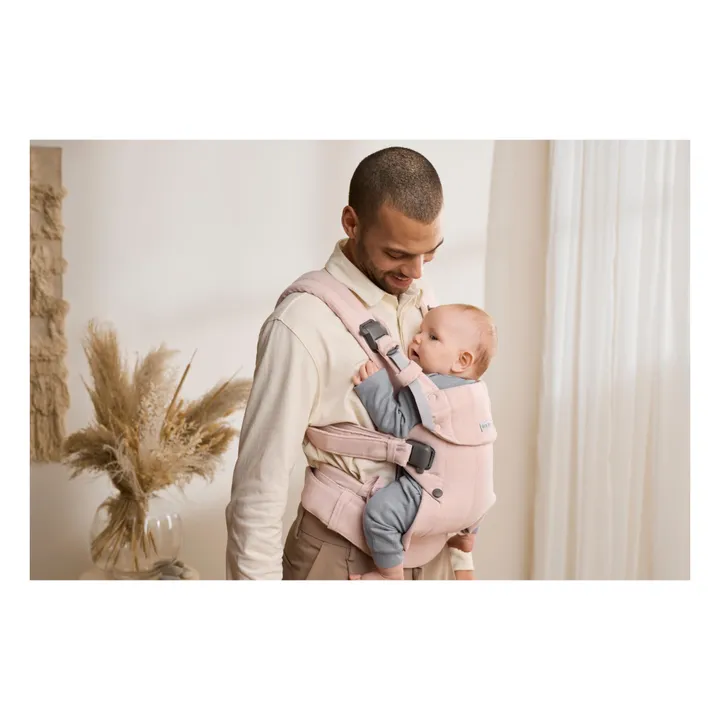 BabyBjörn Mochila porta bebé Harmony de punto jaspeado | Rosa