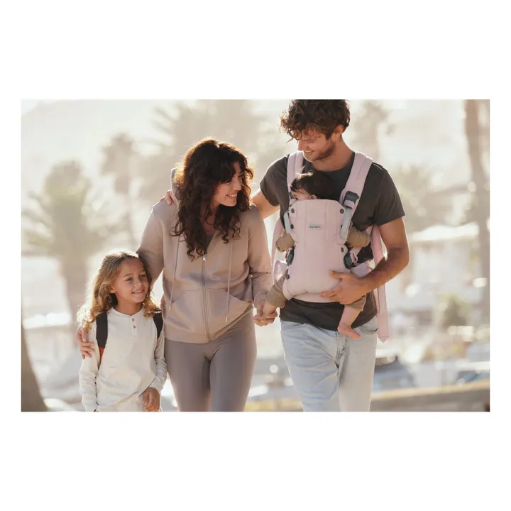 BabyBjörn Mochila porta bebé Harmony de punto jaspeado | Rosa