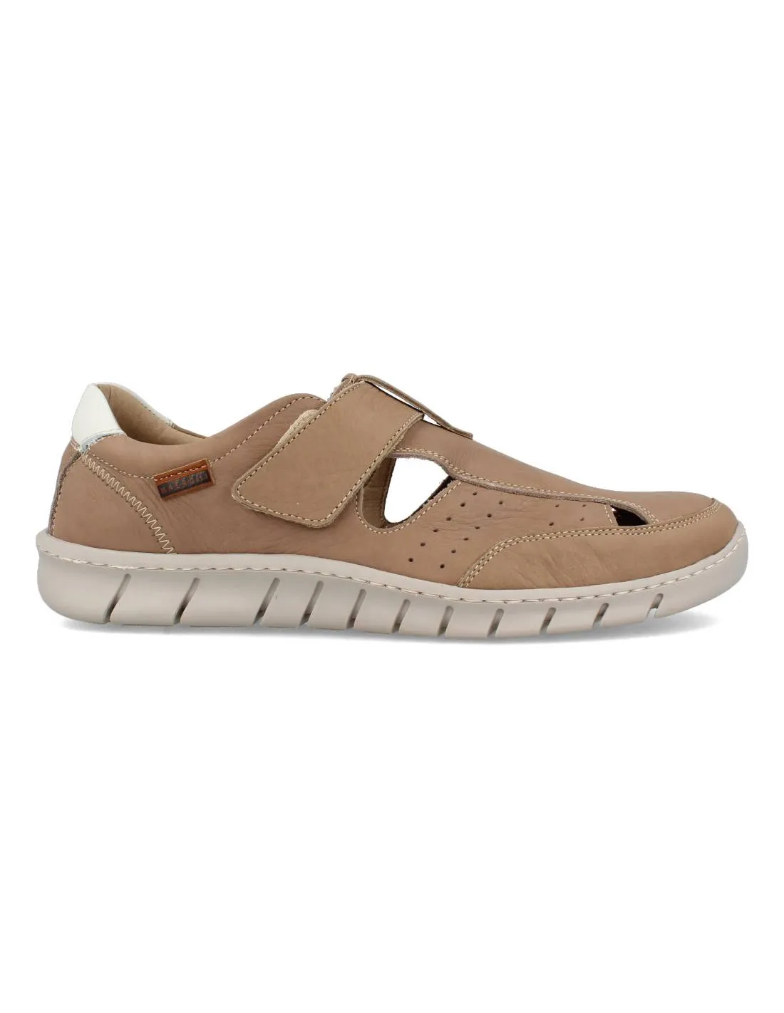 BAERCHI  SANDALIA HOMBRE VELCRO TAUPE