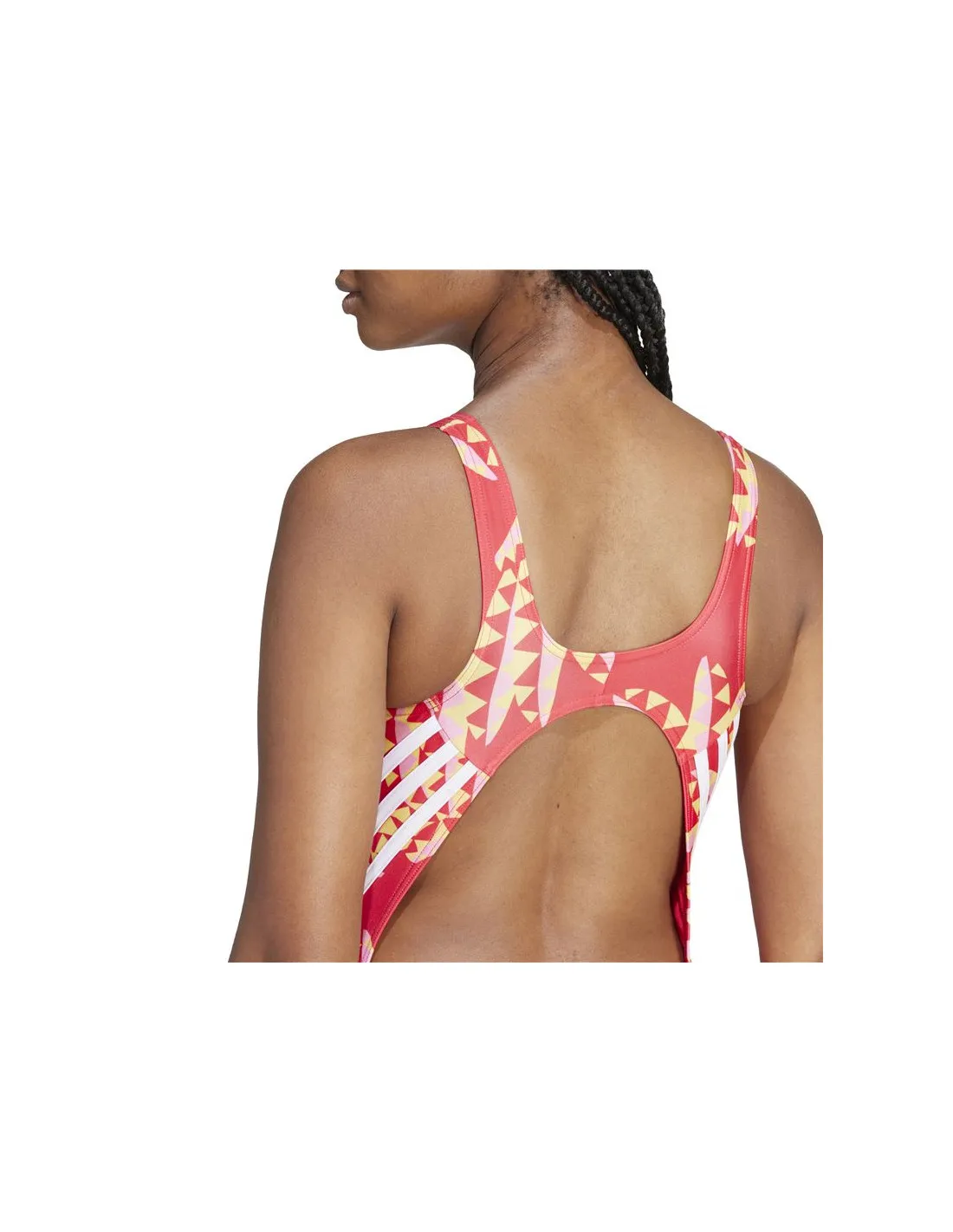 Bañador de Natación adidas Farm Rio CLX 3 Bandas Mujer Coral