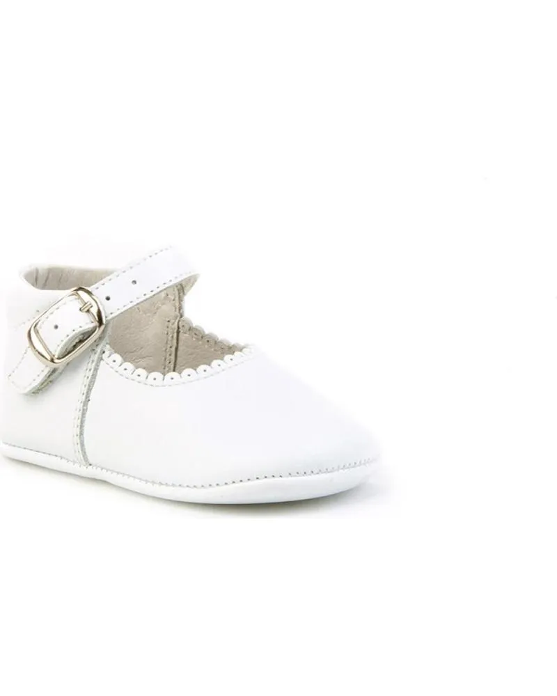 Bebé de Niña ANGELITOS ZAPATO PATUCO PIEL 240 BLANCO