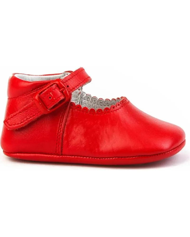 Bebé de Niña ANGELITOS ZAPATO PATUCO PIEL 240 ROJO