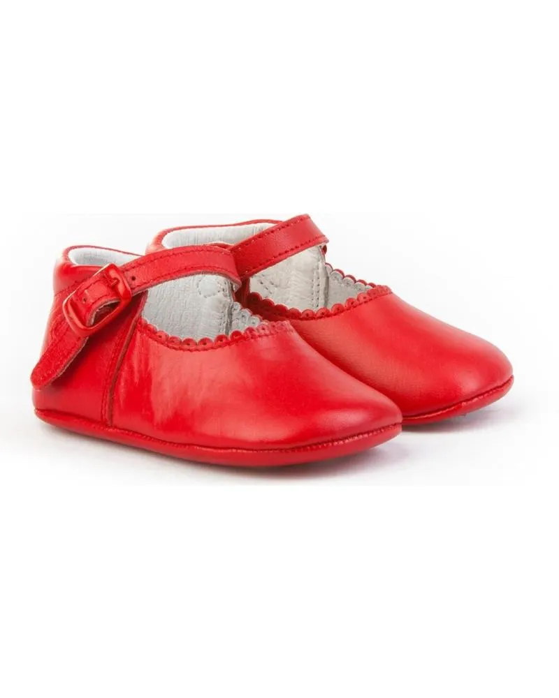Bebé de Niña ANGELITOS ZAPATO PATUCO PIEL 240 ROJO