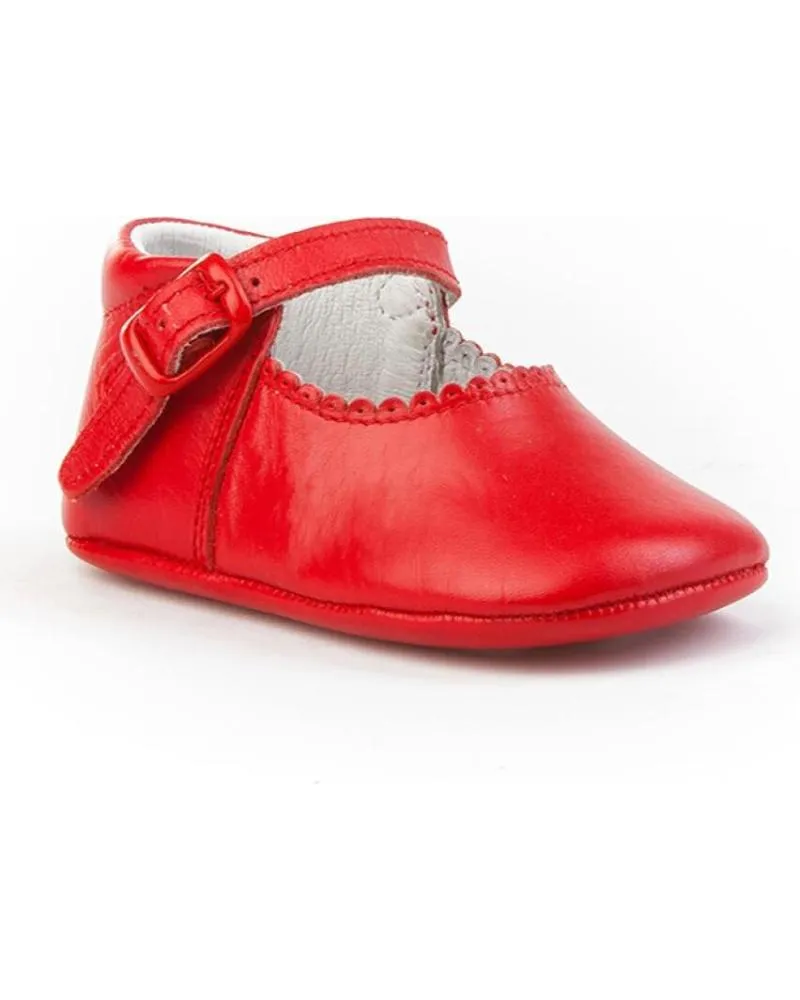 Bebé de Niña ANGELITOS ZAPATO PATUCO PIEL 240 ROJO
