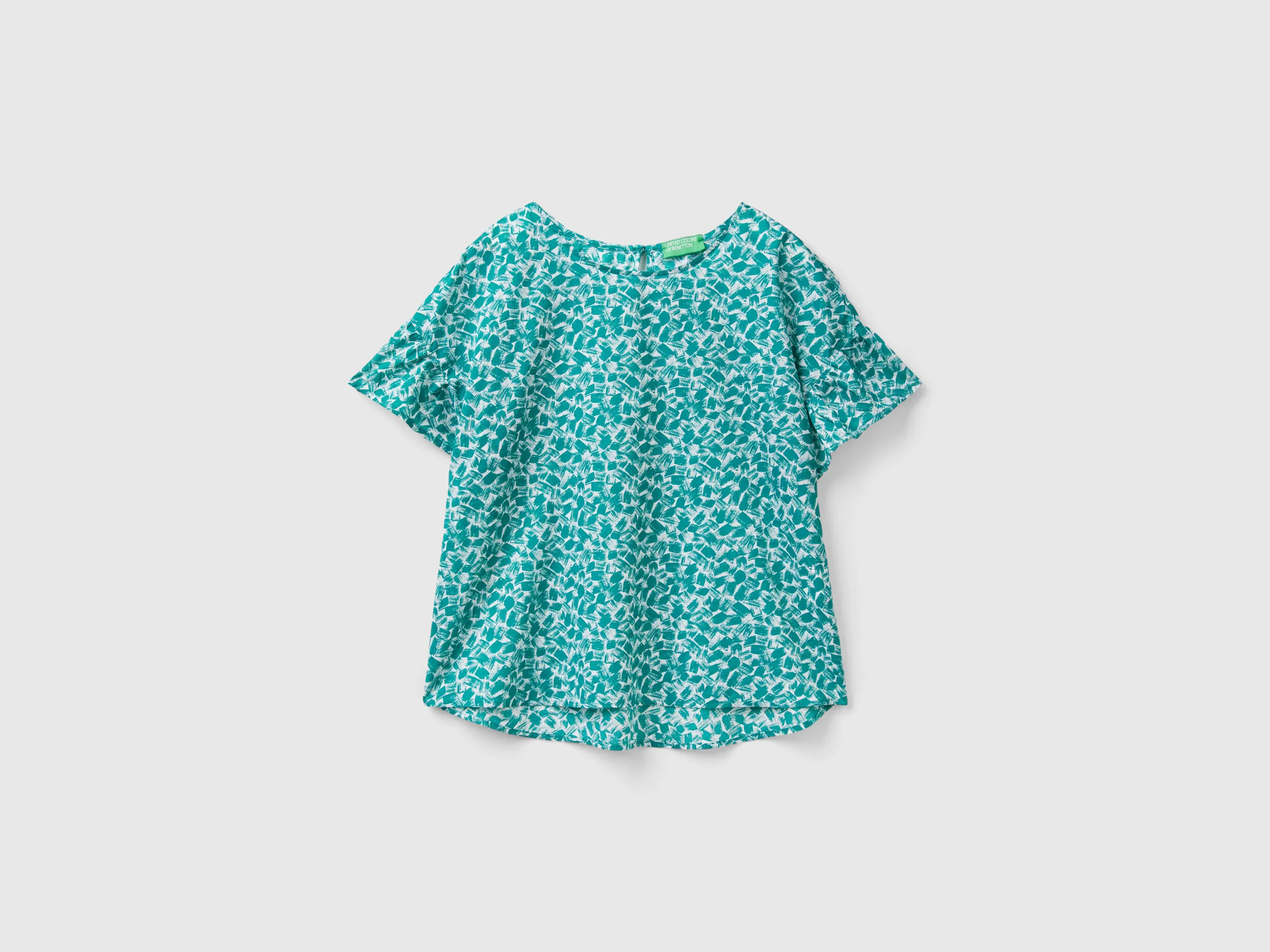 Blusa estampada de algodón ligero