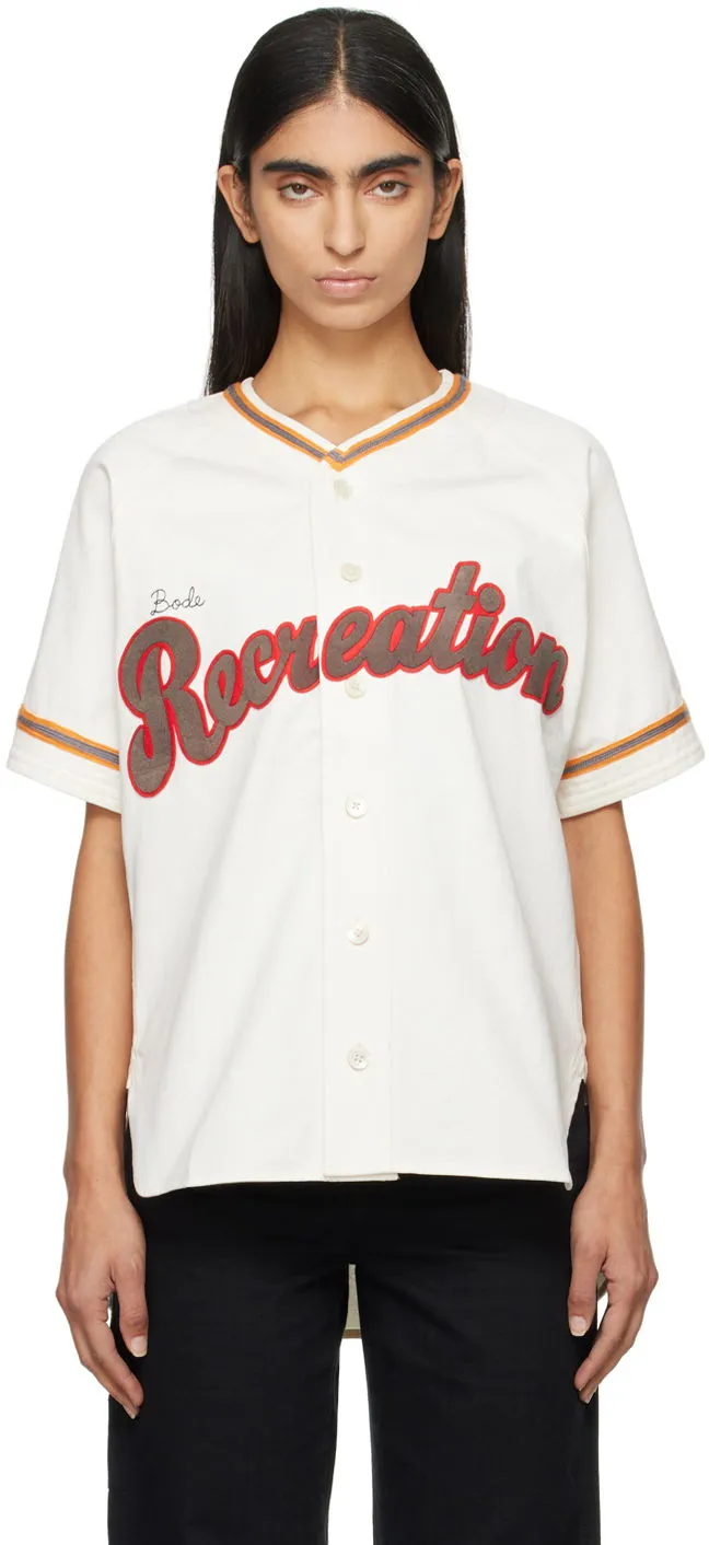 Bode Baseball Shirt With Print