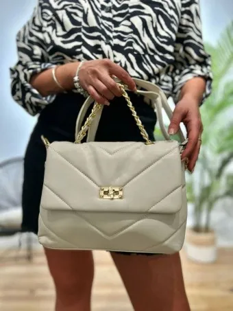 Bolso Acolchado TOUCHE Beige