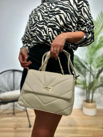 Bolso Acolchado TOUCHE Beige