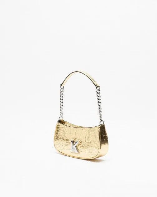 Bolso de hombro Karl Lagerfeld K/Kameo Shoulderbag Croc Dorado