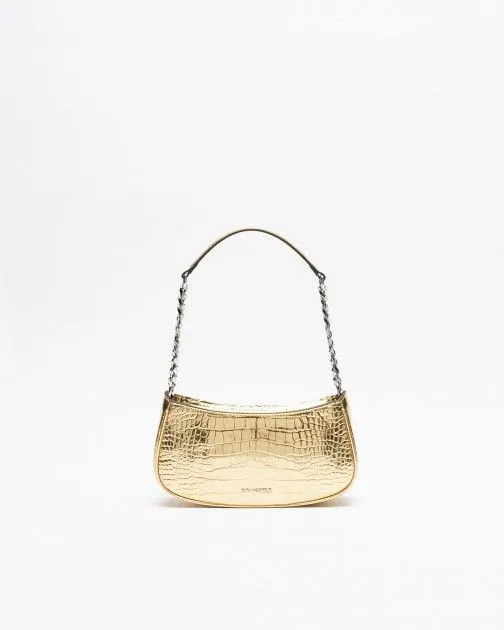 Bolso de hombro Karl Lagerfeld K/Kameo Shoulderbag Croc Dorado