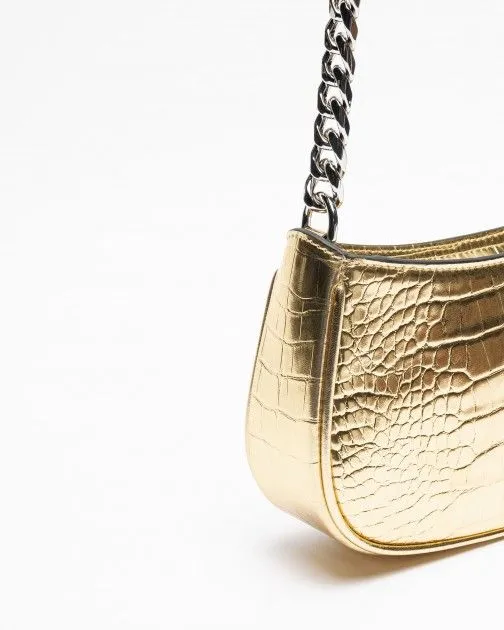 Bolso de hombro Karl Lagerfeld K/Kameo Shoulderbag Croc Dorado
