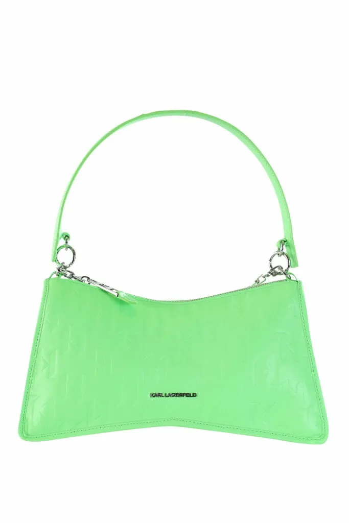 Bolso de hombro verde con minilogo 