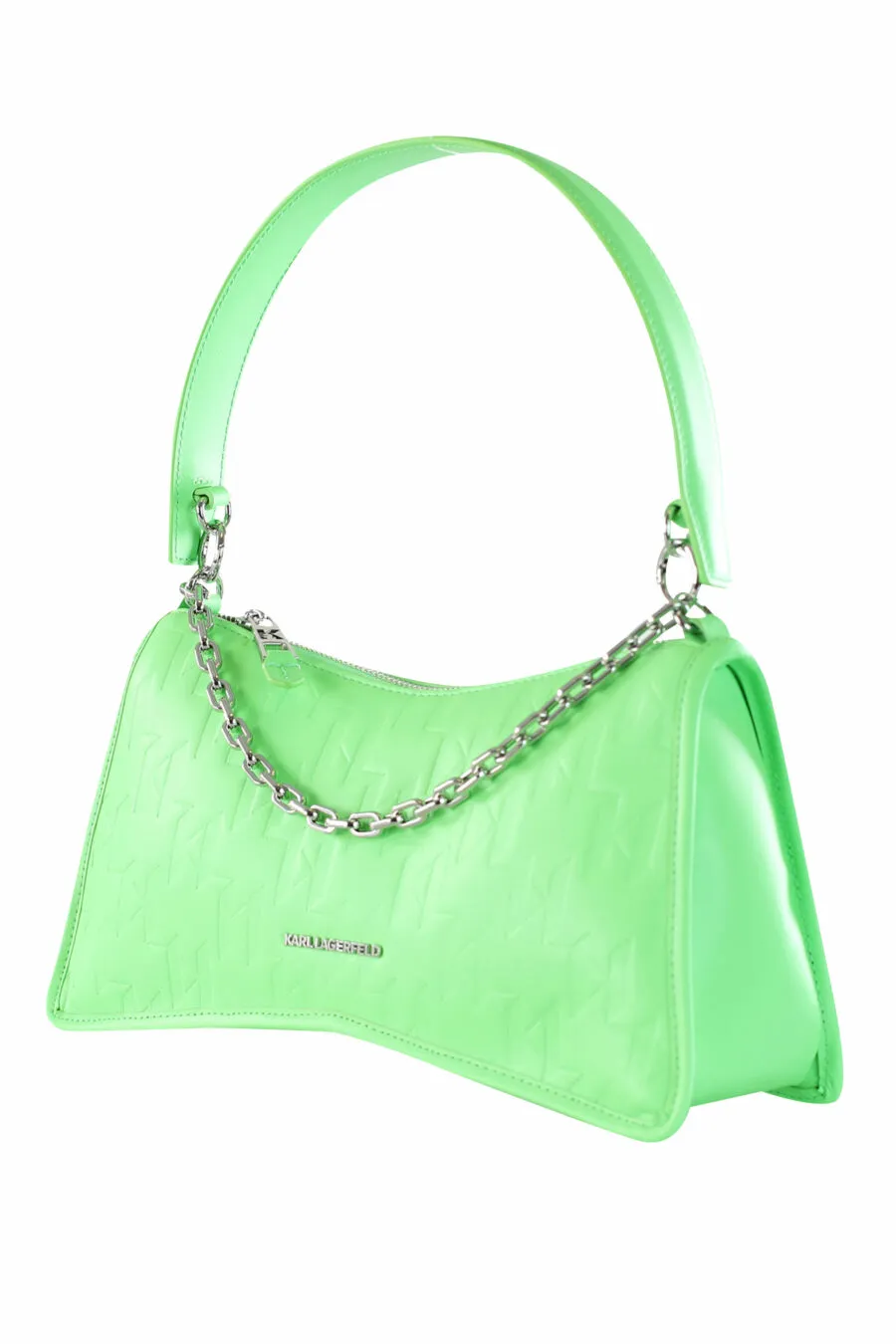 Bolso de hombro verde con minilogo 