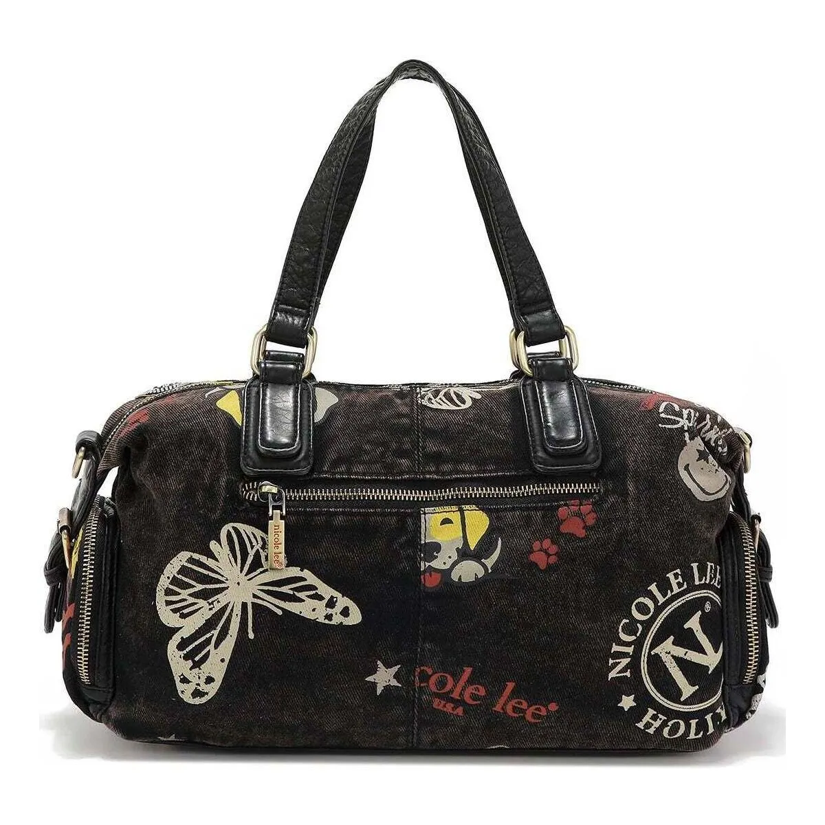 BOLSO MEDIANO DE MANO DE TELA VAQUERA MARRON