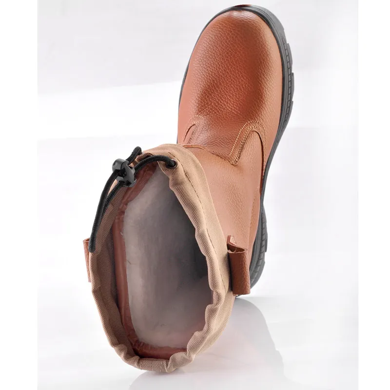Botas de trabajo de invierno impermeables con punta de acero para hombre