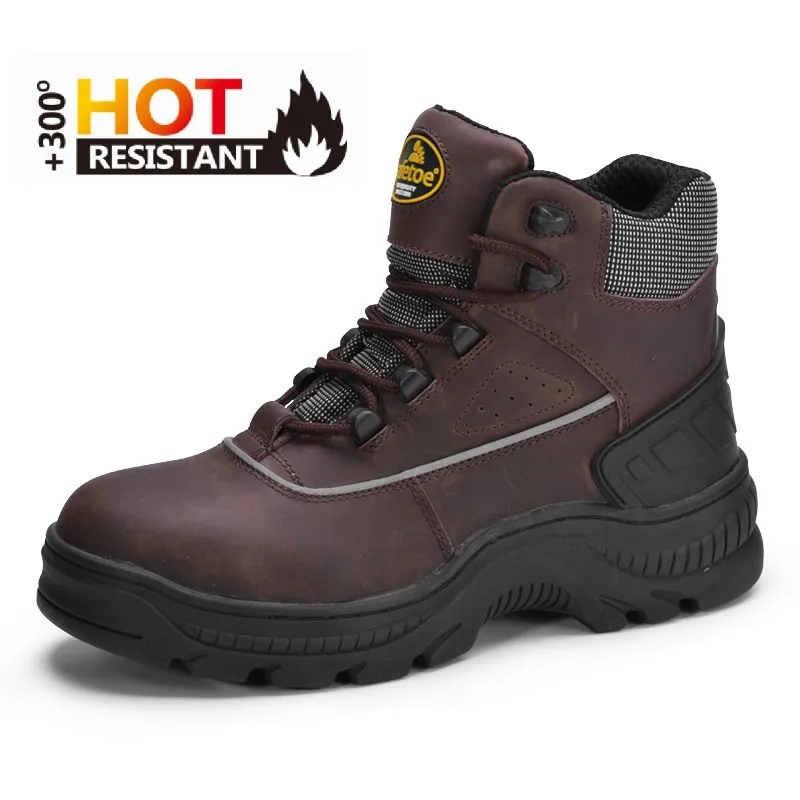 BOTAS DE TRABAJO DE SEGURIDAD DE CORTE MEDIO NOBUK SIN METAL M8307