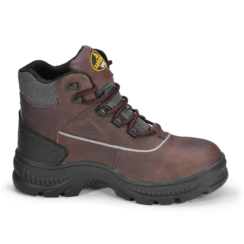 BOTAS DE TRABAJO DE SEGURIDAD DE CORTE MEDIO NOBUK SIN METAL M8307