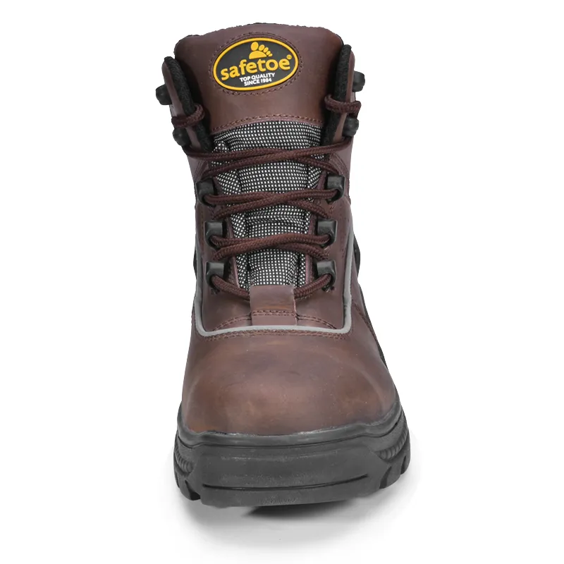BOTAS DE TRABAJO DE SEGURIDAD DE CORTE MEDIO NOBUK SIN METAL M8307