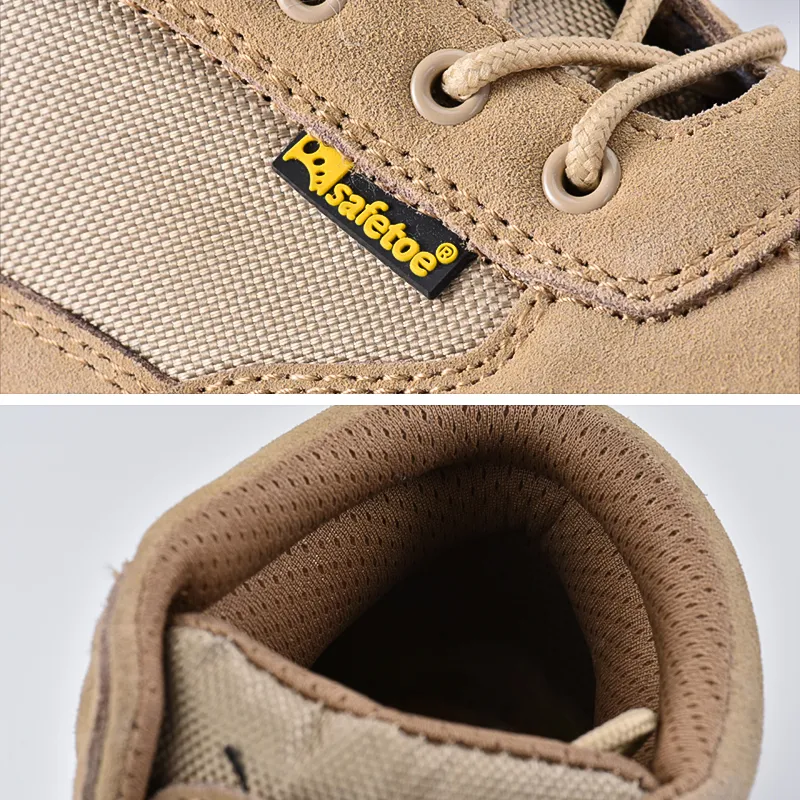 BOTAS DE TRABAJO DE SEGURIDAD MILITAR M8515 BEIGE