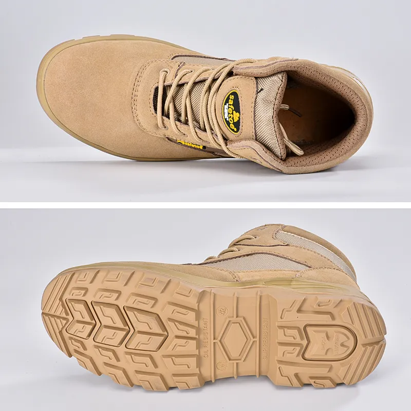 BOTAS DE TRABAJO DE SEGURIDAD MILITAR M8515 BEIGE