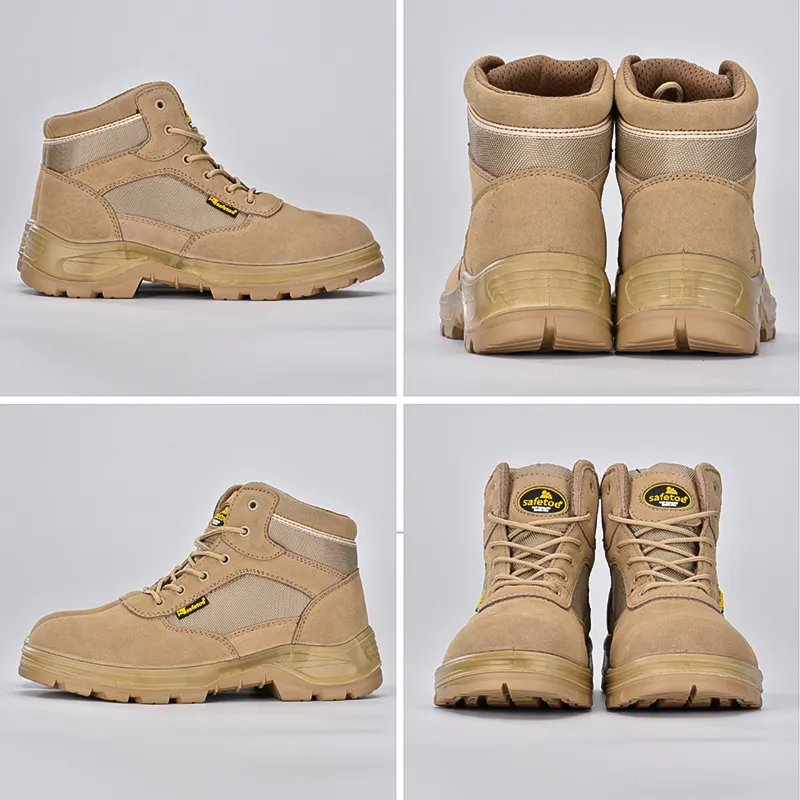 BOTAS DE TRABAJO DE SEGURIDAD MILITAR M8515 BEIGE