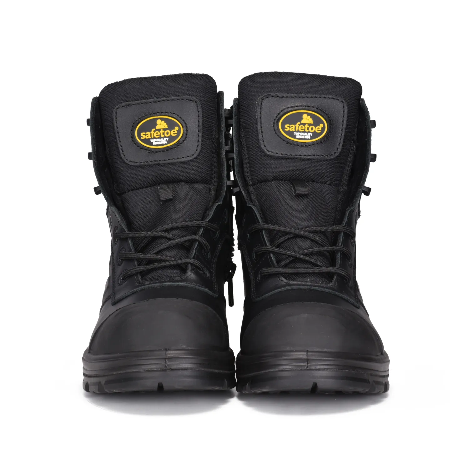 BOTAS DE TRABAJO INDUSTRIALES SEGURAS CON DISEñO DE CREMALLERA DE ALTA CALIDAD M8578 NEGRO