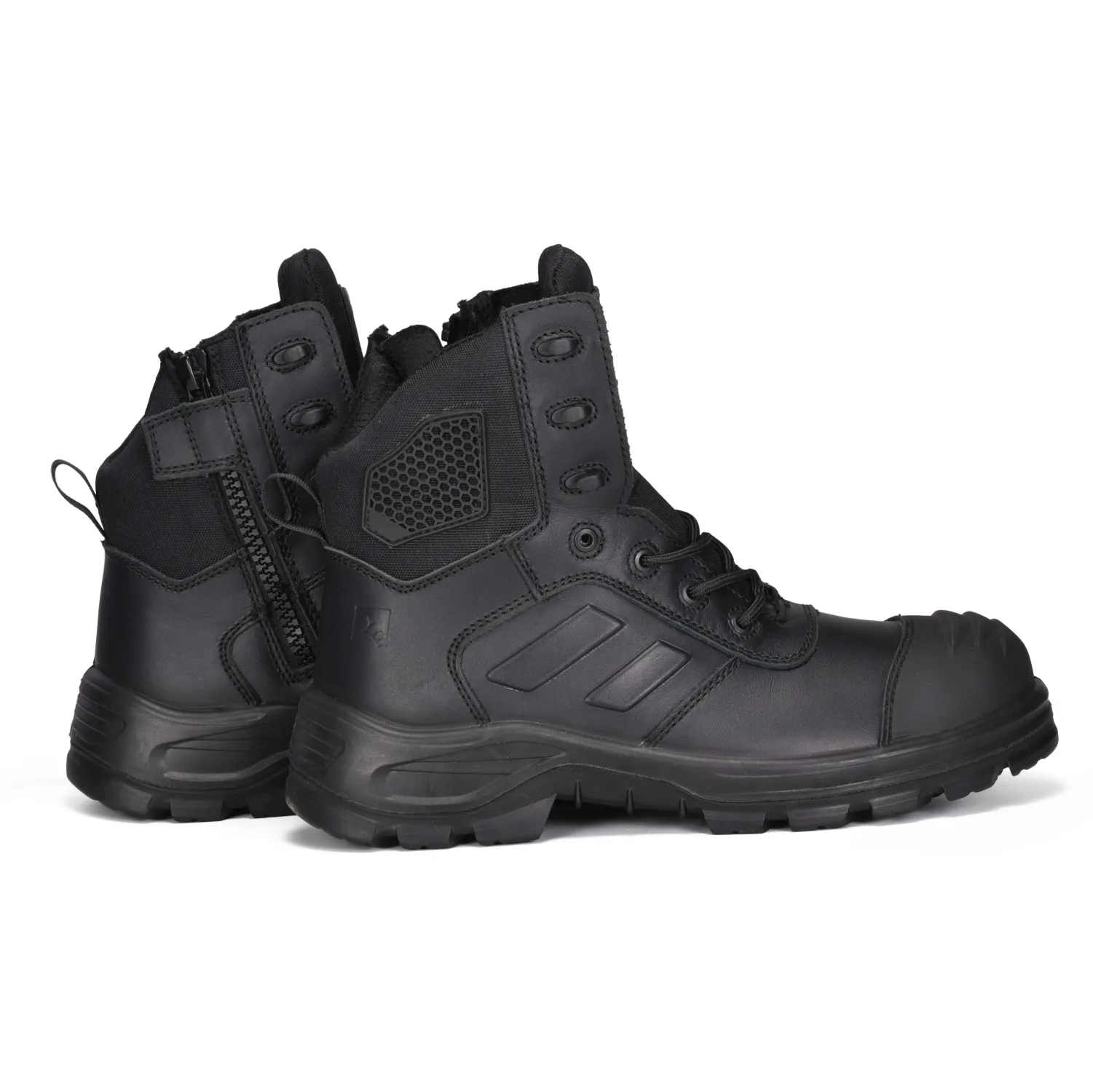 BOTAS DE TRABAJO INDUSTRIALES SEGURAS CON DISEñO DE CREMALLERA DE ALTA CALIDAD M8578 NEGRO